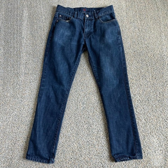 CUBAVERA Men's Straight Leg Jeans Dark Wash Cotton Blend Low Rise 32x32 - Picture 1 of 7